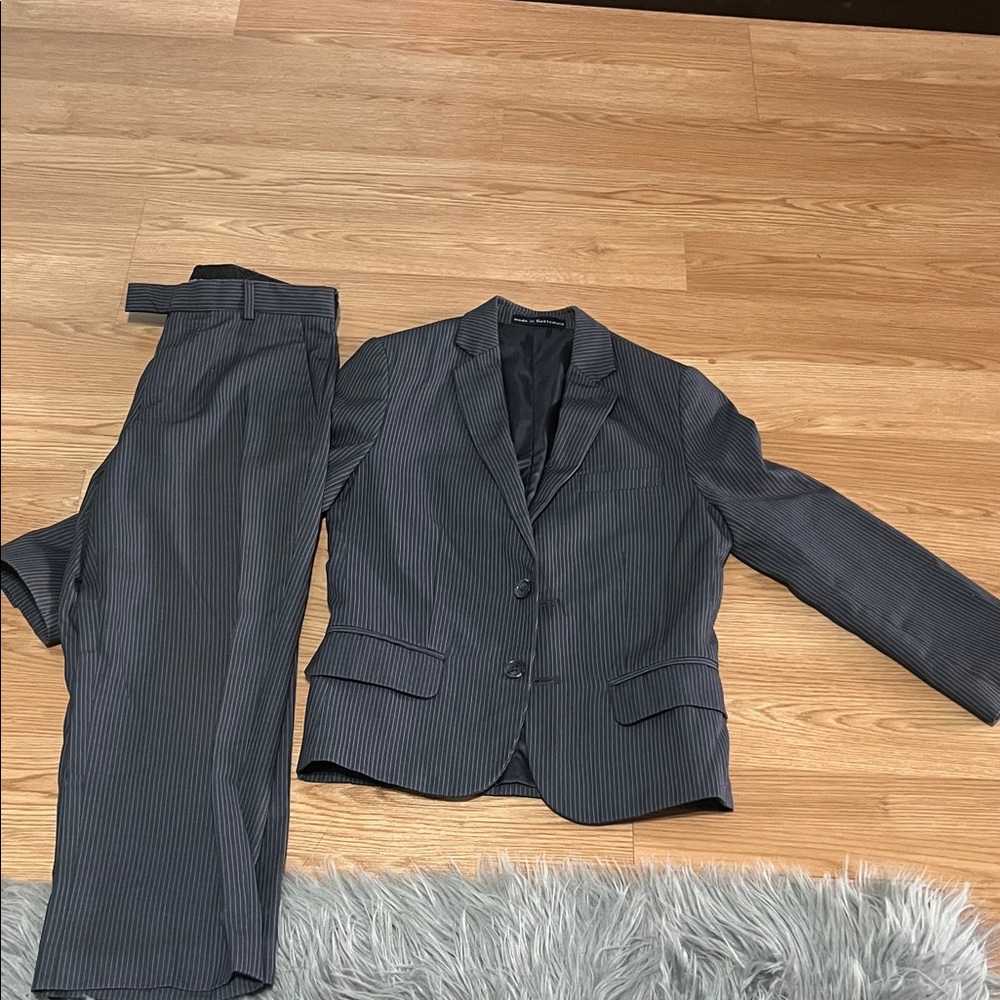 Calvin Klein Charcoal Pinstripe Suit